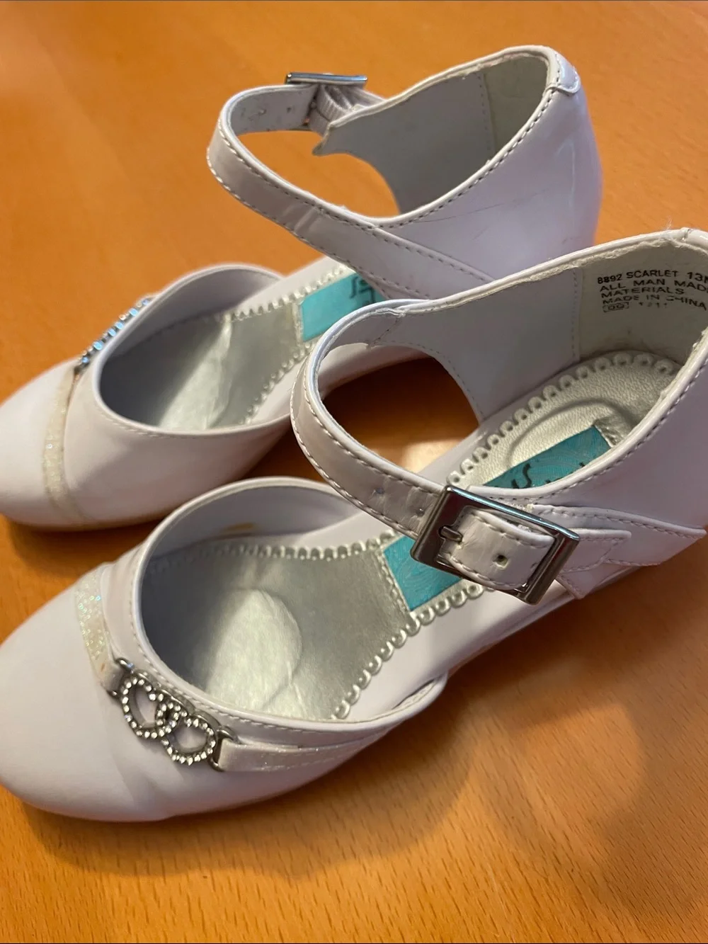 Girls white dress shoes